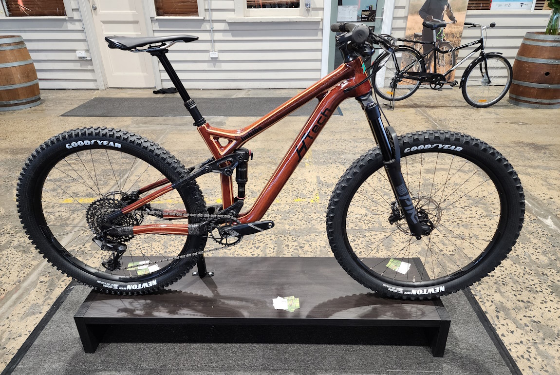 HTech Custom Wood Dual Suspension Mountain Bike