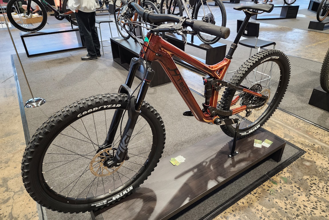 HTech Custom Wood Dual Suspension Mountain Bike