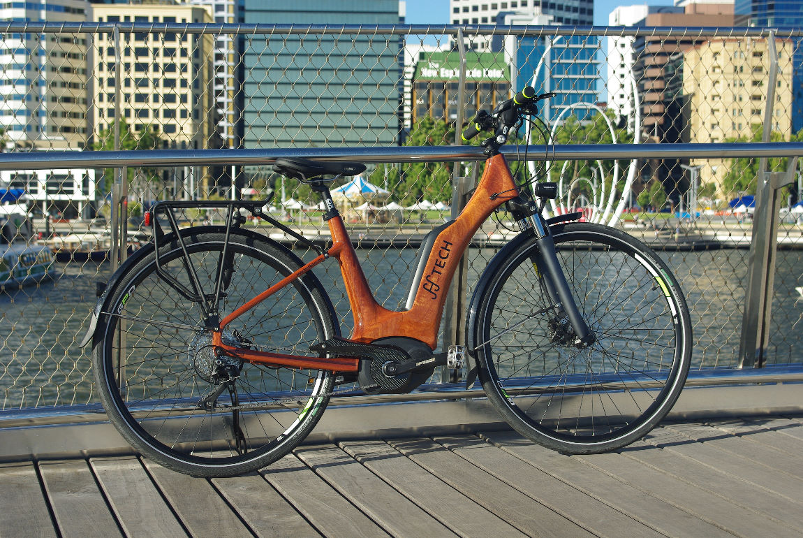 HTech Custom Wood EBike Bike