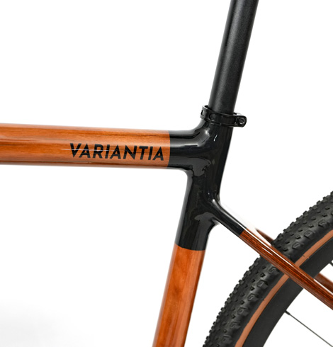 HTech Variantia features dropped seatstays for increased compliance and smooth ride